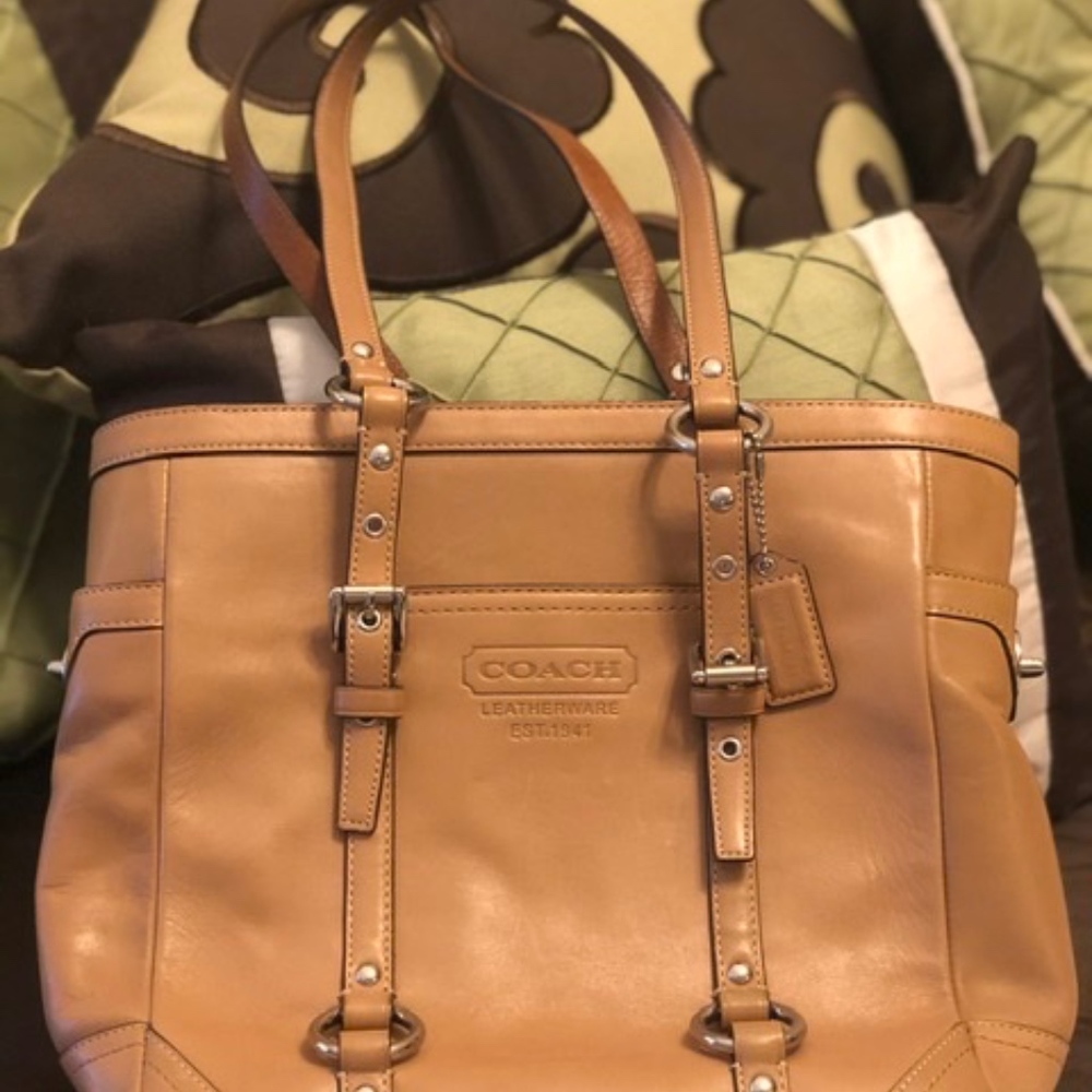 Tan Coach Tote